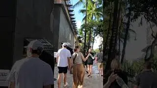 Walking at the Royal Hawaiian Center in Waikiki