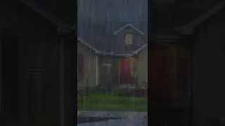 The Heavy Relaxation To Fall Sleep with Heavy Rain on Roof, Rain at Night  #cozythunderrain, #rain