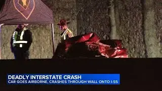 Driver killed ID'd after car crashes through barrier onto I-55: police