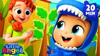 Baby John Dino Dance | Animal Learning Videos | Little Angel Kids Songs & Nursery Rhymes
