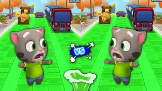 TALKING TOM GOLD RUN - TWIN SLIME TALKING TOM RUNNING IN SLIME WITH BOSS FIGHT & CLASSIC RUN