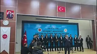 Erzurum Ömer Nasuhi Bilmen Dini Yüksek İhtisas Merkezi 3.Dönem Mezuniyet Programı Koro Çalışması 