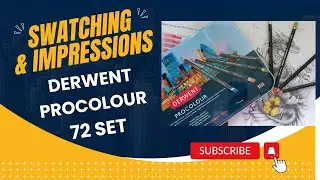 DERWENT PROCOLOUR 72 set - Swatching & First Impressions | Adult Coloring #swatches #derwent #art