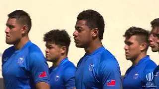 Samoa's fierce Siva Tau at the World Rugby U20s