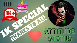 😍1k Special😍 || Attitude Status