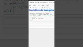Python program to find Number of days in a month #short #shortsvideo #ittrainingpath #pythonshivangi
