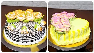 Pineapple flavour cake decorating | unique cake decoration ideas for everyone | flower cake decorate