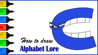 How To Draw Alphabet Lore - Letter C | Easy Step By Step Drawing Tutorial #howtodraw #alphabetlore