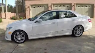 HD VIDEO 2011 MERCEDES E350 4MATIC AWD WHITE PREMIUM II USED FOR SALE INFO WWW SUNSETMOTORS COM