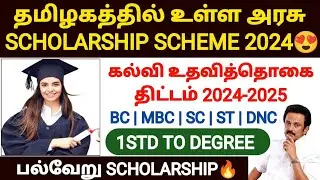tn government scholarship 2024 | tn state scholarship | how to apply scholarship online 2024 tamil