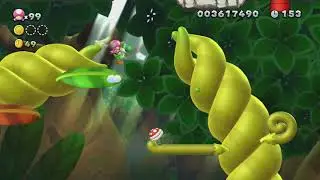Beanstalk Jungle ~ Sparkling Waters-Jungle - Toadette - Luigi U - New Super Mario Bros. U Deluxe 1bp
