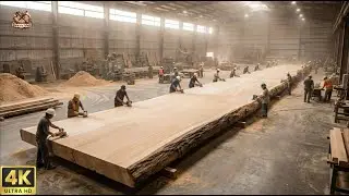 Inside Extreme Wood Processing | Massive Logs and Industrial Sawmills