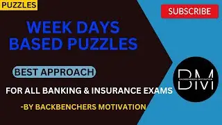 Week Day based puzzle | Reasoning for Banking Exams | SBI, IBPS, RRB etc. | Bankers Motivation