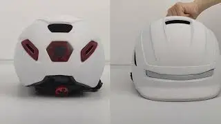 Bike helmet with front & back LED lights