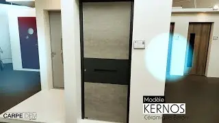 La porte d'entr&eacute;e en aluminium et c&eacute;ramique 