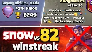 Facing a 82 WINSTREAK clan on MY OWN⭐️with voice commentary⭐️