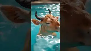 🐄💦 Кто сказал, что коровам нельзя в бассейн?