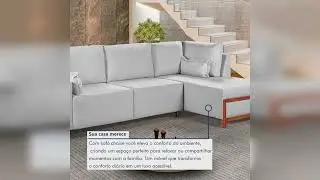 Review: Sof&aacute; de Canto Bipartido 4 Lugares Holanda Cinza