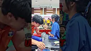 Girl BEAT boys in an arm wrestling match😱