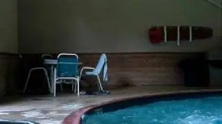 jumpin in hotel pool