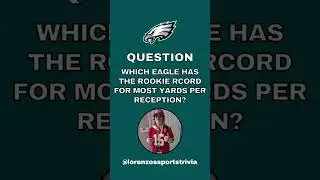 Which Eagle has the rookie record for most yards per reception?