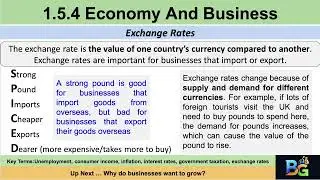 Theme 1 Topic 1.5.4 Economy and Business; Exchange Rates
