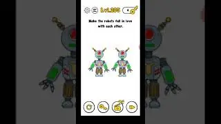 Trick Me Level 205 Make the robots fall in love with each other