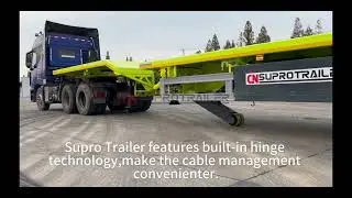 Built-in hinges type extandable blade trailer, greatly improve convenience!#OversizedLoad