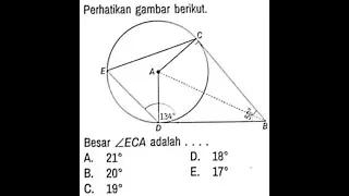 Besar sudut ECA adalah ....