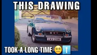 Hyper realistic car drawing of MG