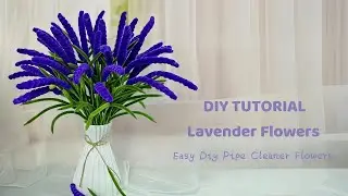 DIY Lavender Flower | how to make lavender flowers step by step | easy pipe cleaner crafts tutorial