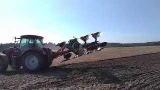 Orka pod pszenżyto 2019. Case MAXXUM 14O Kverneland ED100 Kverneland Packomat S