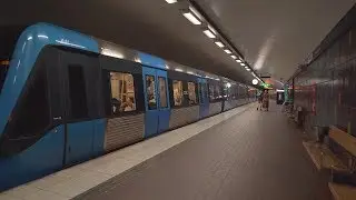Sweden, Stockholm, subway ride from Skärholmen to Zinkensdam