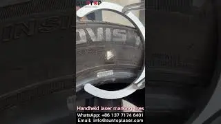Handheld laser marking of tires #lasermarking #handheld #tires