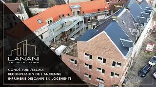 Cond&eacute;-sur-l'Escaut - Reconversion Ancienne Imprimerie Descamps en logements - Avancement travaux