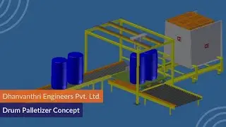 Drum Palletizer Concept | Dhanvanthri Engineers Pvt. Ltd.