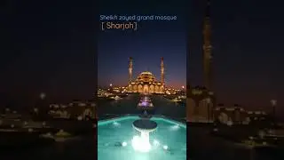 Grand mosque night view #sharjah #dubai #abudhabi #mosque #beautiful #glorious #night #view #uae
