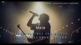Swngkhwmabai a bodo karaoke song with lyrics || Njup Bgry Alphinstone Boro ft Asha Boro ||