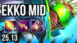 EKKO vs NAAFIRI (MID) | Legendary, 43k DMG | KR Master | 25.13