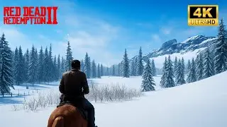 Snow to Valentine in 4K | Relaxing Horse Ride in Red Dead Redemption 2 (PS5)