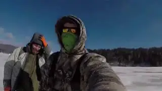 Extreme Ice Fishing: What Were We Thinking?!? Insane Polar Vortex Wind On The Ice 50-60+mph!!