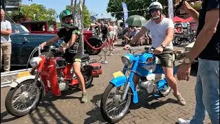 Oldtimerdag Coevorden aanwezige Brommers en motoren 20 Juli 2024 Bezoeken met Morpheus