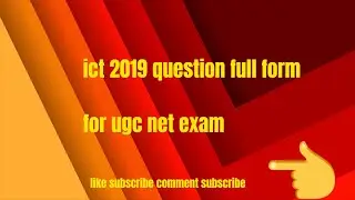ict 2019 question ugc net