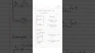 Current Division Rule For Capacitors |#cdr #formula  #capacitors #Concept #basicelectrical