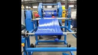 How to coat silicone rubber on the textile. China OULI rubber calender machine working process