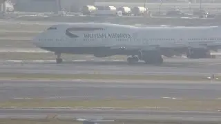 Final Flight of British Airways 747 G CIVG lands at Chicago Ohare Airport