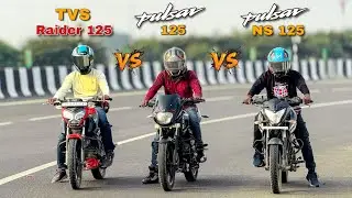 Pulsar 125 vs TVS Raider vs NS 125 Drag Race - Shocking Result!