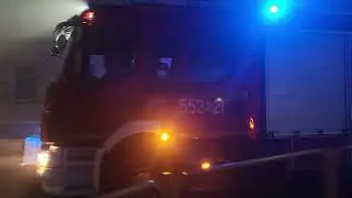 [TRĄBY]🎺 przejazd alarmowy 🚨JRG ANDRYCH&Oacute;W 552[K]21,25🚒🚒 do czujki przeciwpożarowej w mieszkaniu 