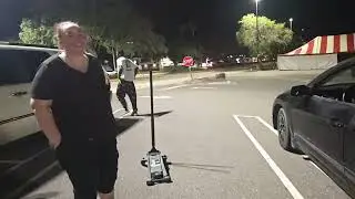 Had to change a car tire before dinner 