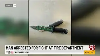 Man arrested after fight at Indianapolis fire station